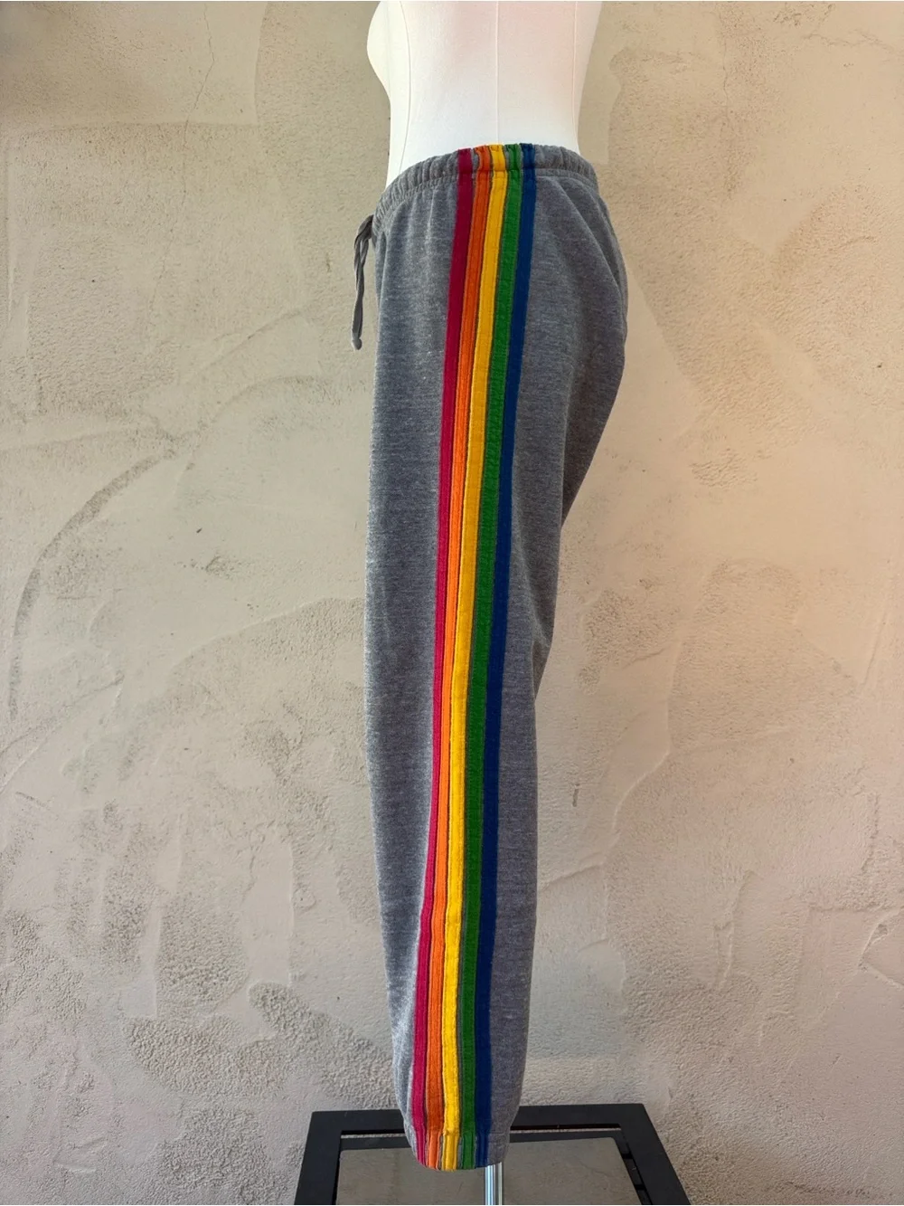 Aviator Nation 5-Stripe Sweatpants Heather Gray Size S - Picture 8 of 12